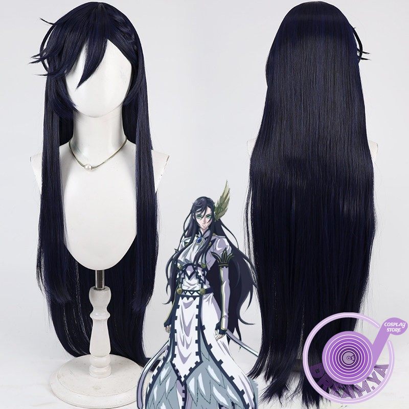 Anime Cosplay Blue Hair - วิกผมคอสเพลย์บรุนฮิลด์ รีเคิร์ด ออฟ ราแกนโรก สีน้ำเงินกรมท่า 100