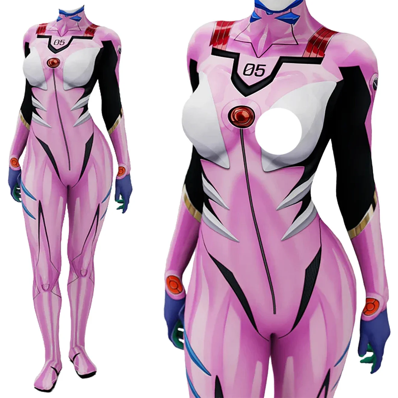 อะนิเมะEVA 05 Makinamiคอสเพลย์ - Anime Cosplay Jumpsuit บทวิจารณ์และราคา
