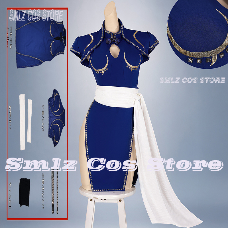 ชุดคอสเพลย์ชุนลี่สีน้ำเงิน ชุด - Anime Cosplay Ladies บทวิจารณ์และราคา